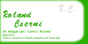 roland cserni business card